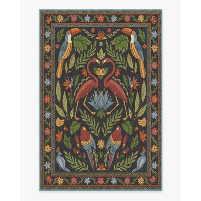 Birds Of A Feather Flatwoven Rug by Iris Apfel - 200 x 290 cm - Rug + Cushioned Pad System