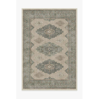 Maxine Natural Sage Flatwoven Rug - 200 x 290 cm - Rug + Cushioned Pad System