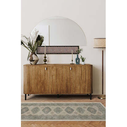 Maxine Natural Sage Flatwoven Rug - 200 x 290 cm - Rug + Cushioned Pad System