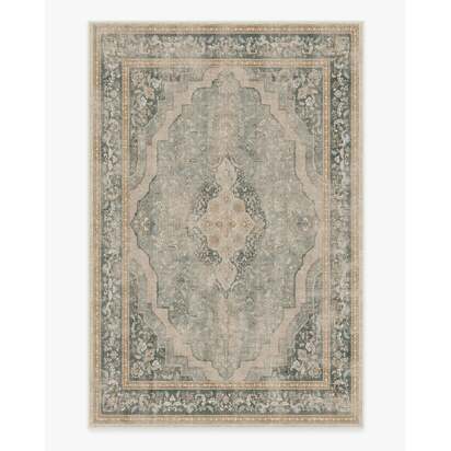 Adeline Natural Sage Flatwoven Rug - 200 x 290 cm - Rug + Cushioned Pad System