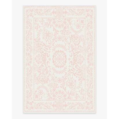 Delphina Powder Pink Flatwoven Rug - 200 x 290 cm - Rug + Cushioned Pad System