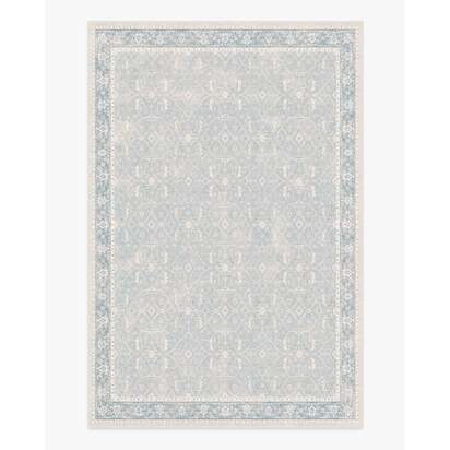 Celestine Soft Blue Flatwoven Rug - 200 x 290 cm - Rug + Cushioned Pad System