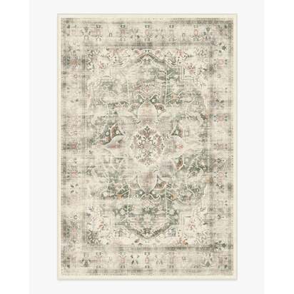 Sarrah Sage Flatwoven Rug - 200 x 290 cm - Rug + Cushioned Pad System
