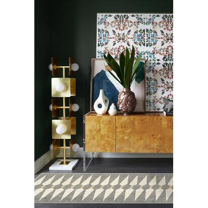Carnaby Shadow Del Sol Flatwoven Rug by Jonathan Adler - 200 x 290 cm - Rug + Cushioned Pad System