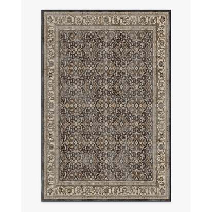 Alessia Dark Wood Flatwoven Rug - 200 x 290 cm - Rug + Cushioned Pad System