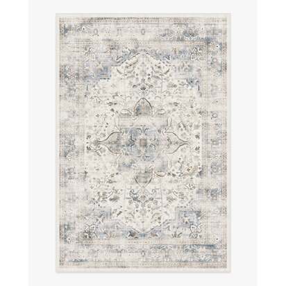 Sarrah Blue Quartz Flatwoven Rug - 200 x 290 cm - Rug + Cushioned Pad System