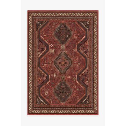 Zareen Scarlet Red Flatwoven Rug - 200 x 290 cm - Rug + Cushioned Pad System