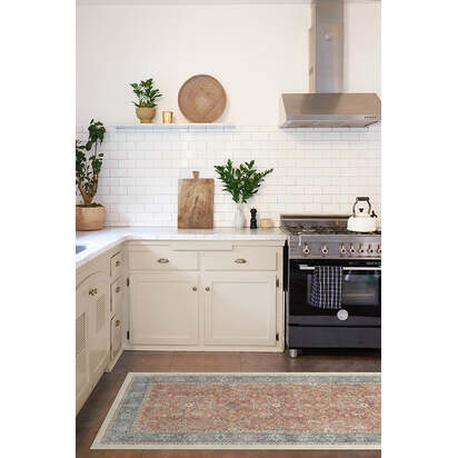 Celestine Coral Flatwoven Rug - 200 x 290 cm - Rug + Cushioned Pad System