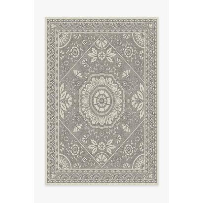 Almana Black & White Flatwoven Rug - 200 x 290 cm - Rug + Cushioned Pad System