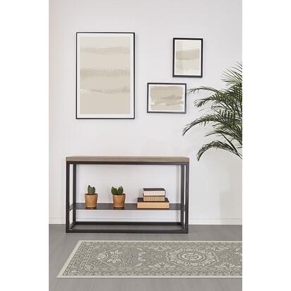 Almana Black & White Flatwoven Rug - 200 x 290 cm - Rug + Cushioned Pad System