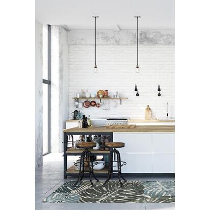Monstera Jade Flatwoven Rug - 200 x 290 cm - Rug + Cushioned Pad System