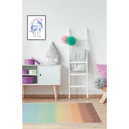 Spectrum Rainbow Flatwoven Rug - 200 x 290 cm - Rug + Cushioned Pad System