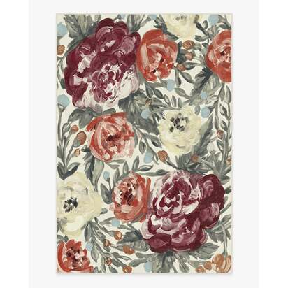Camellia Currant Flatwoven Rug - 200 x 290 cm - Rug + Cushioned Pad System