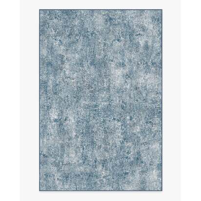Serenata Slate Blue Flatwoven Rug - 200 x 290 cm - Rug + Cushioned Pad System