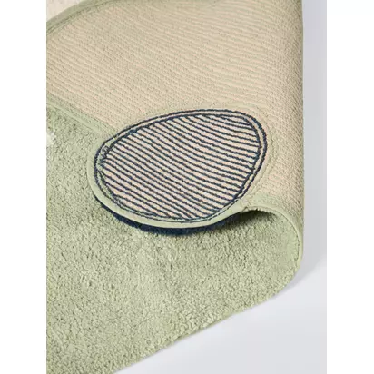 John Lewis Kids' Car Tufted Cotton Rug, 67 x 100cm, Green Green | H0.50 x W67 x D100cm