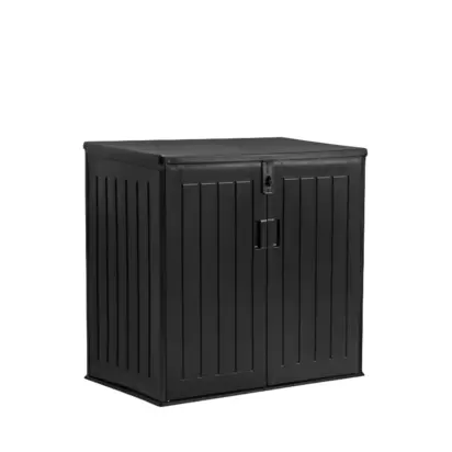Suntime Garden Storage Box, 775L, Black Black | H14 x W73 x D118cm
