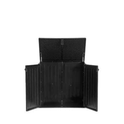 Suntime Garden Storage Box, 775L, Black Black | H14 x W73 x D118cm