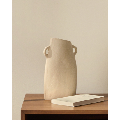 Neti white, papier mÃ¢chÃ© vase, 27 cm