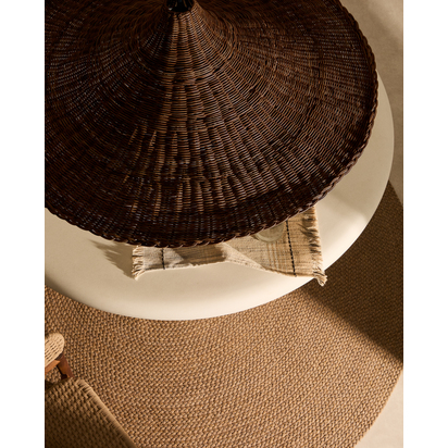 Bladia rattan ceiling lamp shade with brown finish Ã˜70cm