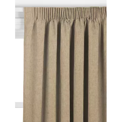 John Lewis Cotton Blend Made to Measure Curtains or Roman Blind, Sandstone Sandstone