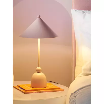 John Lewis Kids' Theo Table Lamp Plaster Pink | H40 x W22 x D22cm