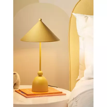 John Lewis Kids' Theo Table Lamp Mustard | H40 x W22 x D22cm