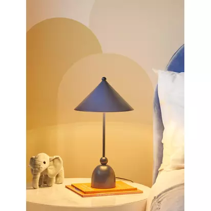 John Lewis Kids' Theo Table Lamp Navy | H40 x W22 x D22cm