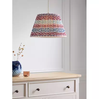 John Lewis Suri Tapered Lampshade Deep Red | H25 x W40 x D40cm