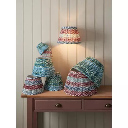 John Lewis Suri Tapered Lampshade Deep Red | H25 x W40 x D40cm
