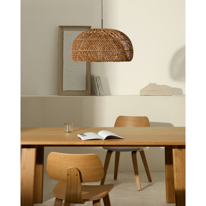 Isora rattan ceiling lamp shade with natural finish Ã˜60cm