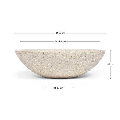 Delina countertop washbasin in white terrazzo Ã˜ 40 cm