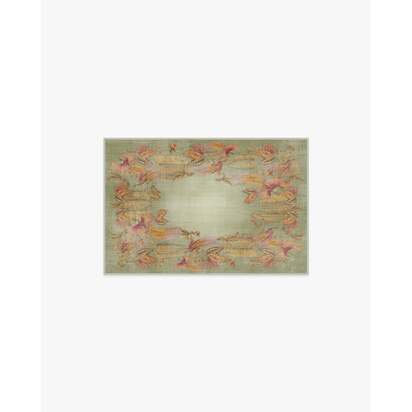 Bird of Paradise Silver Fern Flatwoven Rug by Sanderson - 60 x 90 cm - Rug + Pad System
