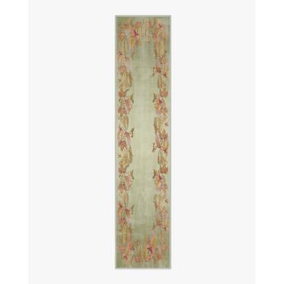 Bird of Paradise Silver Fern Flatwoven Rug by Sanderson - 75 x 365 cm - Rug + Pad System