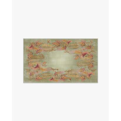 Bird of Paradise Silver Fern Flatwoven Rug by Sanderson - 90 x 150 cm - Rug + Pad System