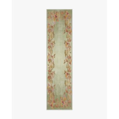 Bird of Paradise Silver Fern Flatwoven Rug by Sanderson - 75 x 305 cm - Rug + Cushioned Pad System