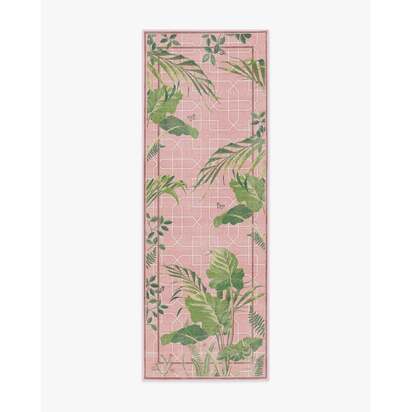 Palm House Rose Flatwoven Rug by Sanderson - 75 x 215 cm - Rug + Pad System