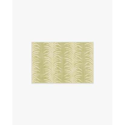 Tree Fern Matcha Green Flatwoven Rug by Sanderson - 60 x 90 cm - Rug + Cushioned Pad System