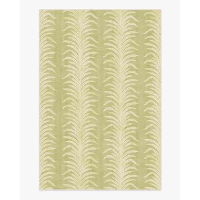 Tree Fern Matcha Green Flatwoven Rug by Sanderson - 185 x 275 cm - Rug + Cushioned Pad System