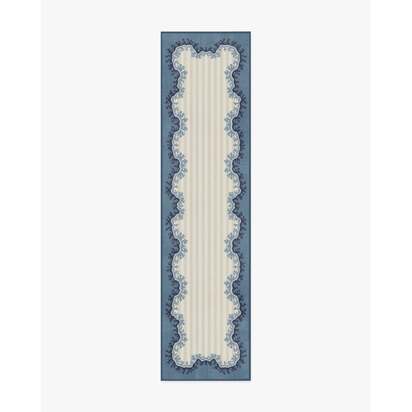 Oxbow Indigo Flatwoven Rug by Sanderson - 75 x 305 cm - Rug + Pad System