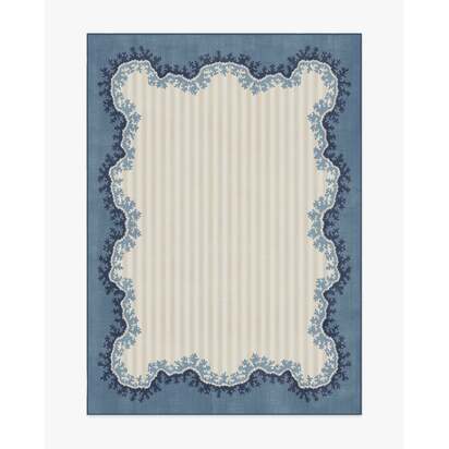 Oxbow Indigo Flatwoven Rug by Sanderson - 150 x 215 cm - Rug + Pad System