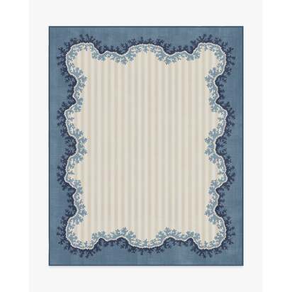 Oxbow Indigo Flatwoven Rug by Sanderson - 245 x 305 cm - Rug + Pad System