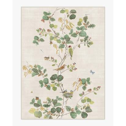 Woodland Chorus Fawn Flatwoven Rug by Sanderson - 275 x 365 cm - Rug + Cushioned Pad System