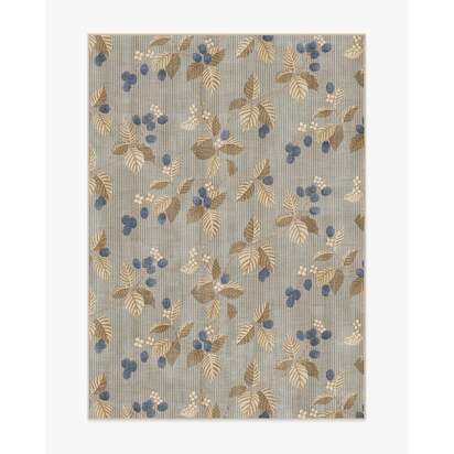 Rubus Azure & Fawn Flatwoven Rug by Sanderson - 150 x 215 cm - Rug + Cushioned Pad System