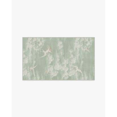 Silvi Clouds Seaspray Flatwoven Rug by Sanderson - 90 x 150 cm - Rug + Pad System