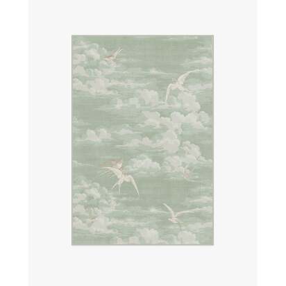 Silvi Clouds Seaspray Flatwoven Rug by Sanderson - 120 x 185 cm - Rug + Pad System