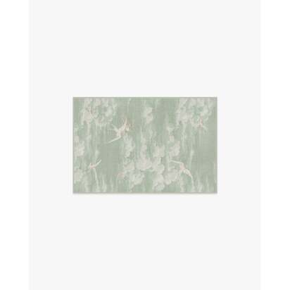 Silvi Clouds Seaspray Flatwoven Rug by Sanderson - 60 x 90 cm - Rug + Cushioned Pad System