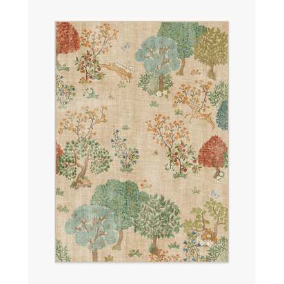 Pamir Garden Fern Flatwoven Rug by Sanderson - 150 x 215 cm - Rug + Pad System