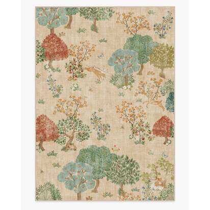 Pamir Garden Fern Flatwoven Rug by Sanderson - 305 x 425 cm - Rug + Pad System