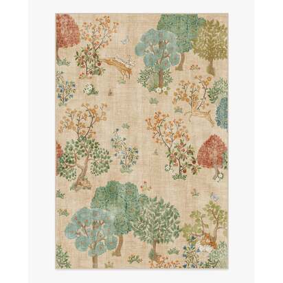 Pamir Garden Fern Flatwoven Rug by Sanderson - 200 x 290 cm - Rug + Cushioned Pad System