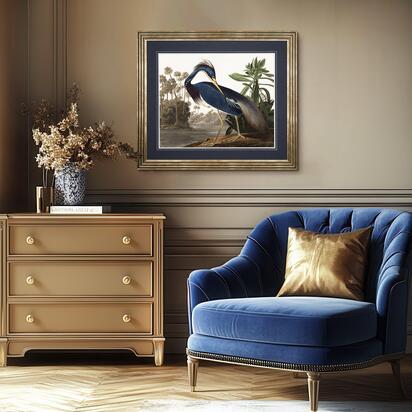 Studio Louisiana Heron Framed Art 880x10x760mm
